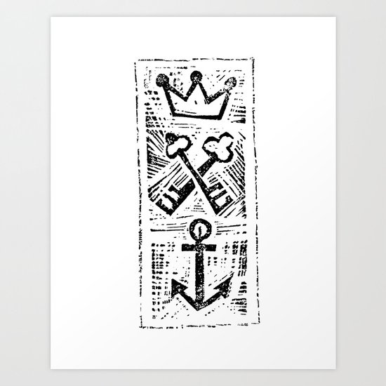 Crown Key & Anchor Art Print