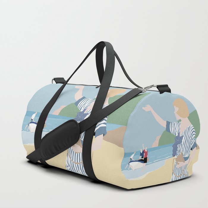 At the beach in the early 19th Century Duffle Bag