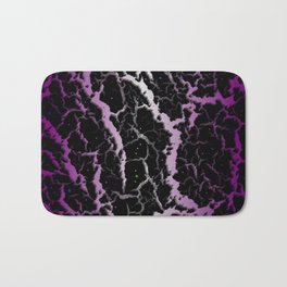 Cracked Space Lava - Purple/White Bath Mat