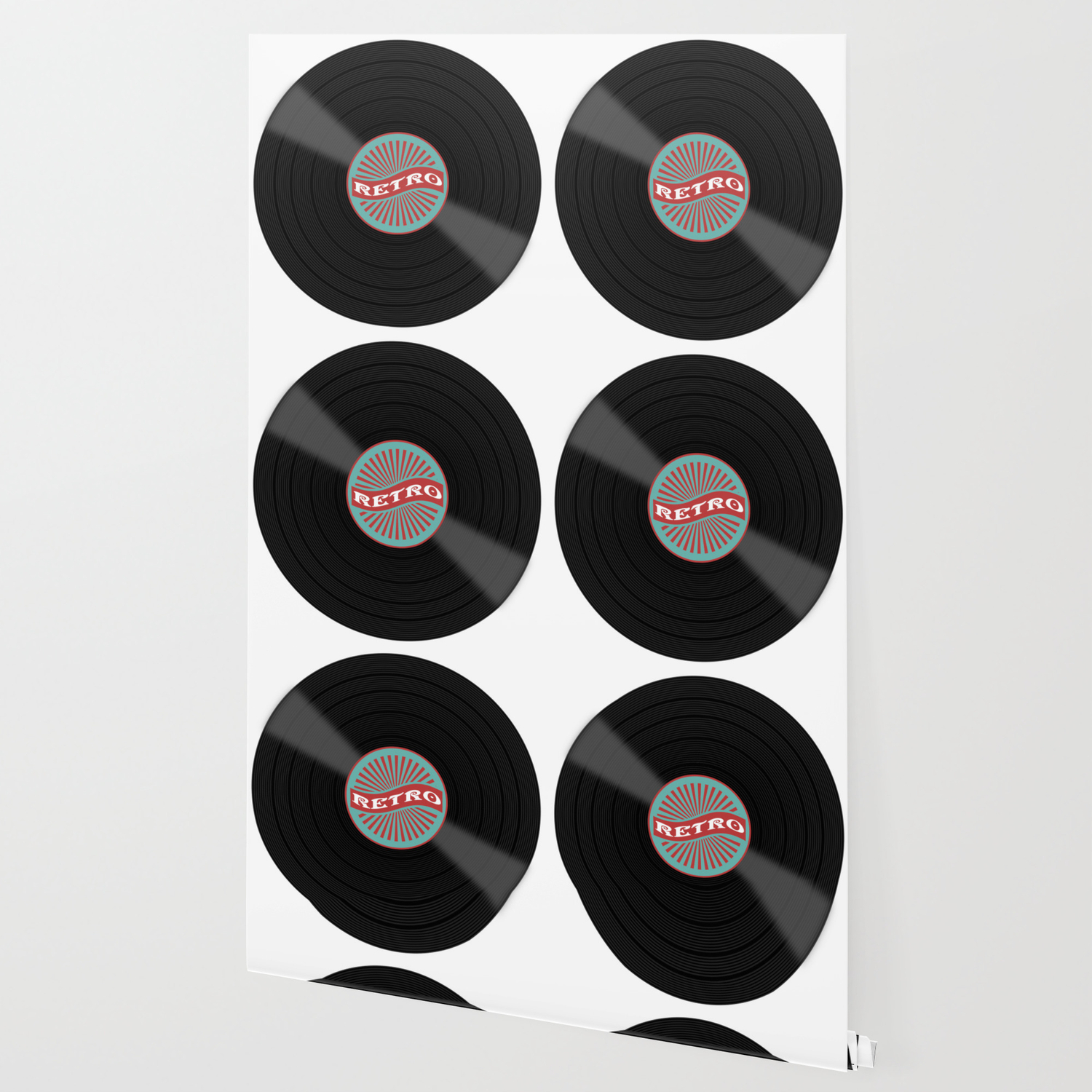 Retro Vinyl Record Wallpaper By Inspiredimages Society6