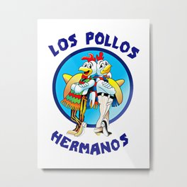 Los Pollos Hermanos Metal Print | Pattern, Gustavo, Graphicdesign, Funny, Menu, Digital, Meme, Graphite, Acrylic, Logo 