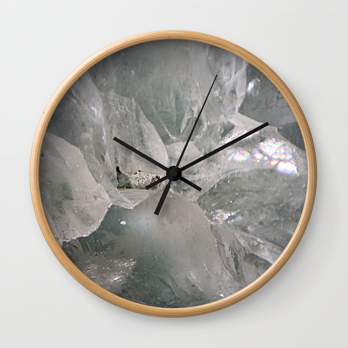 Cracked quartz crystal Wall Clock