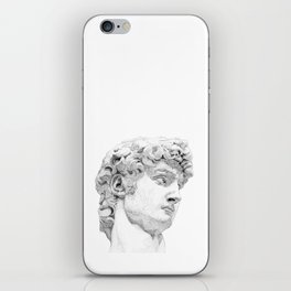 Profile of David statue by Miguel Angel iPhone Skin