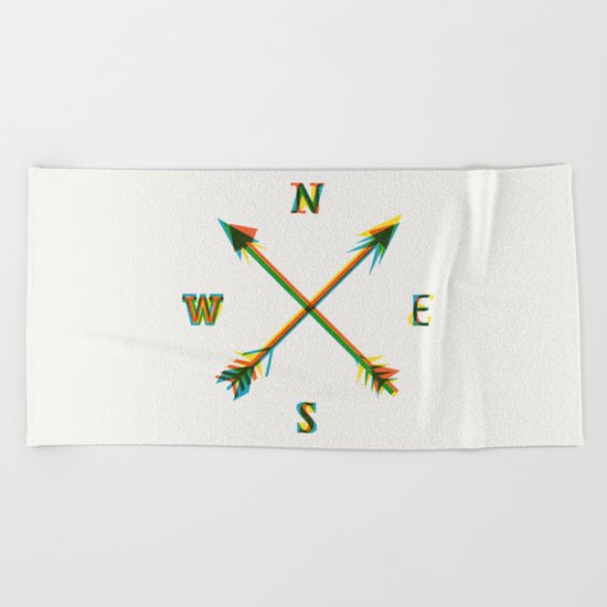 Compass Beach Towel