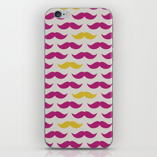 Mustache pattern iPhone & iPod Skin