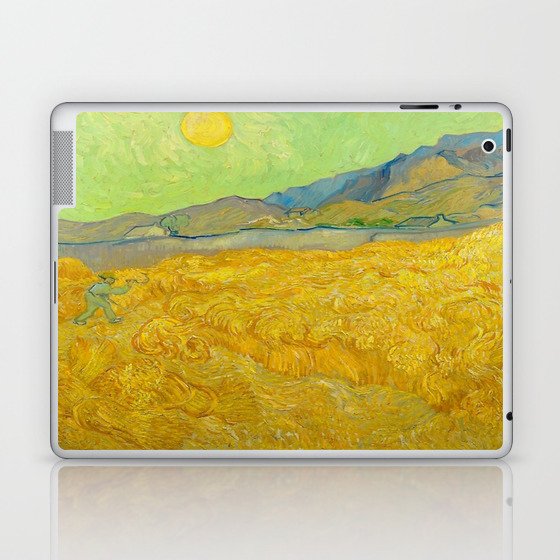 Vincent van Gogh Wheatfield with a Reaper, 1889  Laptop & iPad Skin