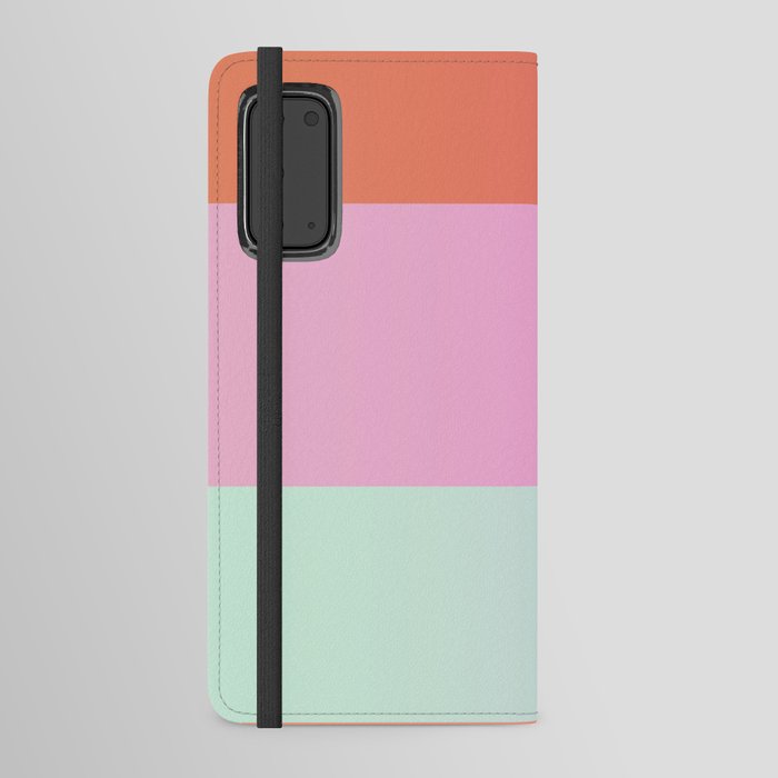 Warm Retro Aesthetic Color Block Abstract Android Wallet Case