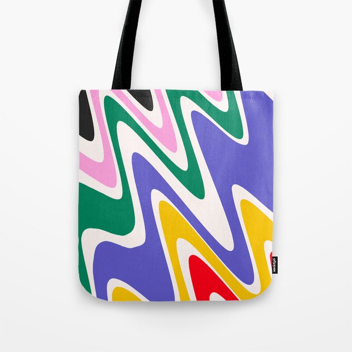 Bold Colorful Swirl Abstract Modern Pattern Tote Bag