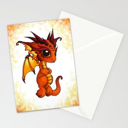 Baby Orange Dragon Stationery Cards