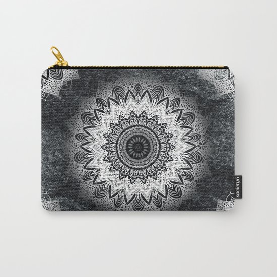 MONOCHROME BOHOCHIC MANDALA Carry-All Pouch