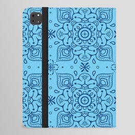 Painted Tiling blue iPad Folio Case