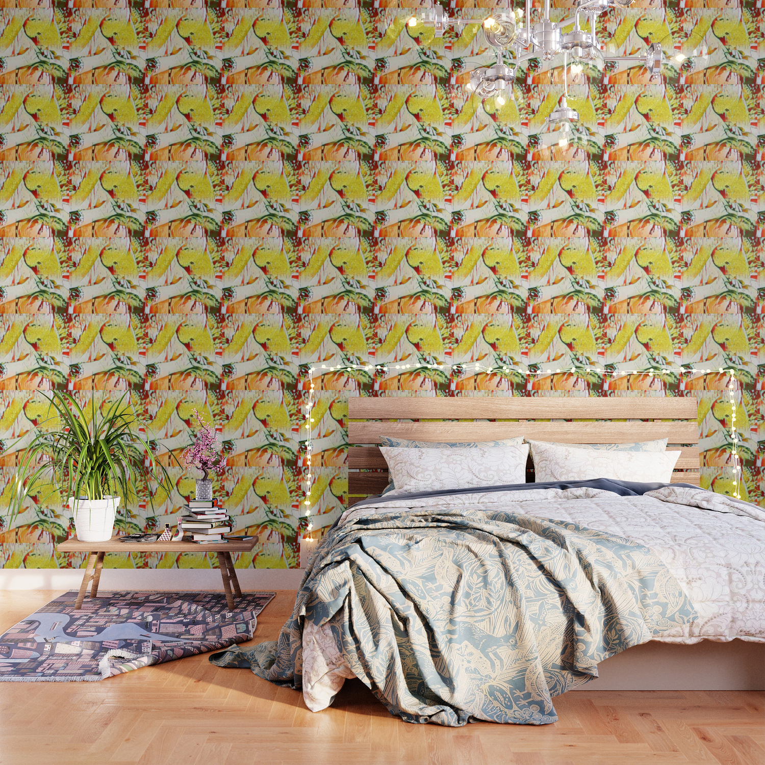 Girl With A Tattoo Yellow Wallpaper By Bespired Society6