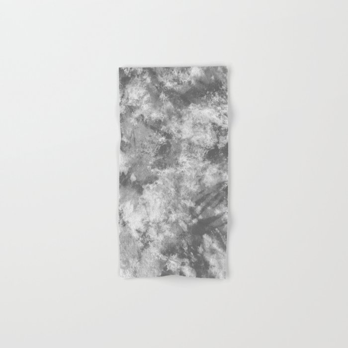 Grey Tie Dye Abstract Pattern Hand & Bath Towel