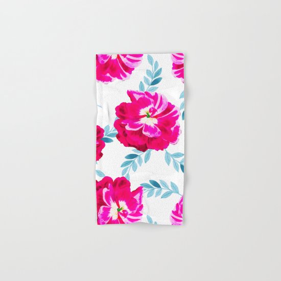 Fluorescent Florals #society6 #decor #buyart Hand & Bath Towel