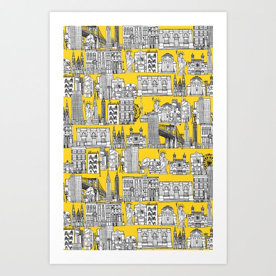 New York yellow Art Print