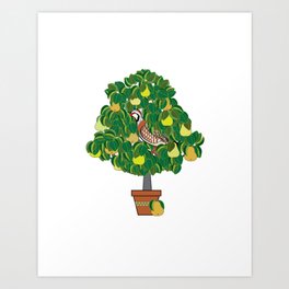 A Partridge in a Pear Tree Art Print