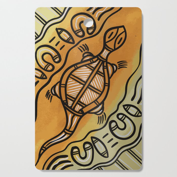 Authentic Aboriginal Art - Goanna Cutting Board