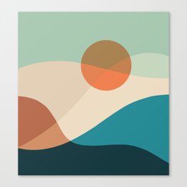 Abstraction_SUNSET_Beautiful_Day_Minimalism_001D Canvas Print