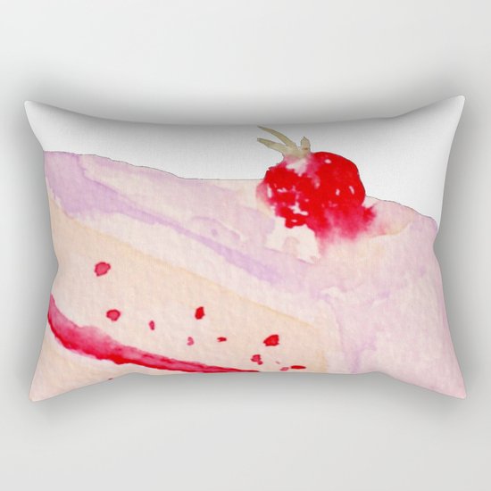 Strawberry Cake Rectangular Pillow