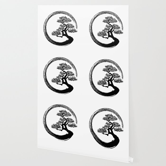 Enso Zen Circle And Bonsai Tree Wallpaper By K9printart Society6