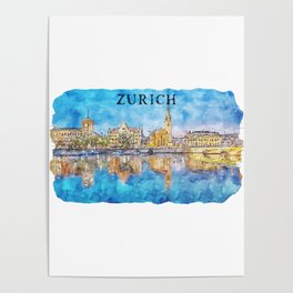 Zurich Switzerland souvenir Poster
