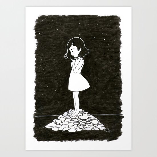 at the sea Art Print