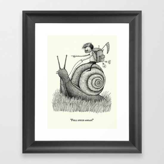 'Full Speed Ahead!' Framed Art Print