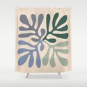 Matisse cutouts abstract drawing, Shower Curtain