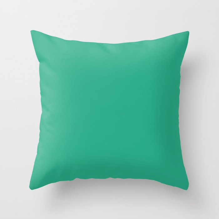 Jungle Green - solid color Throw Pillow