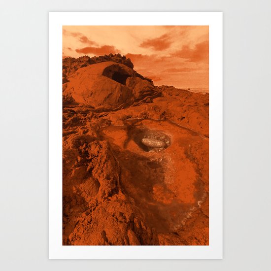 Mars landscape Art Print