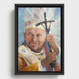 St. John Paul II Framed Canvas