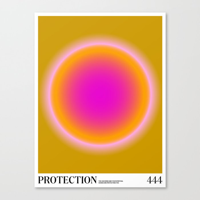 Gradient Angel Numbers: Protection Canvas Print