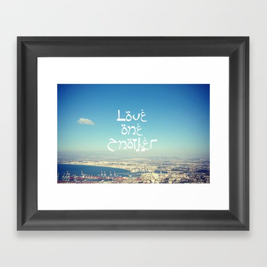 Love One Another Framed Art Print