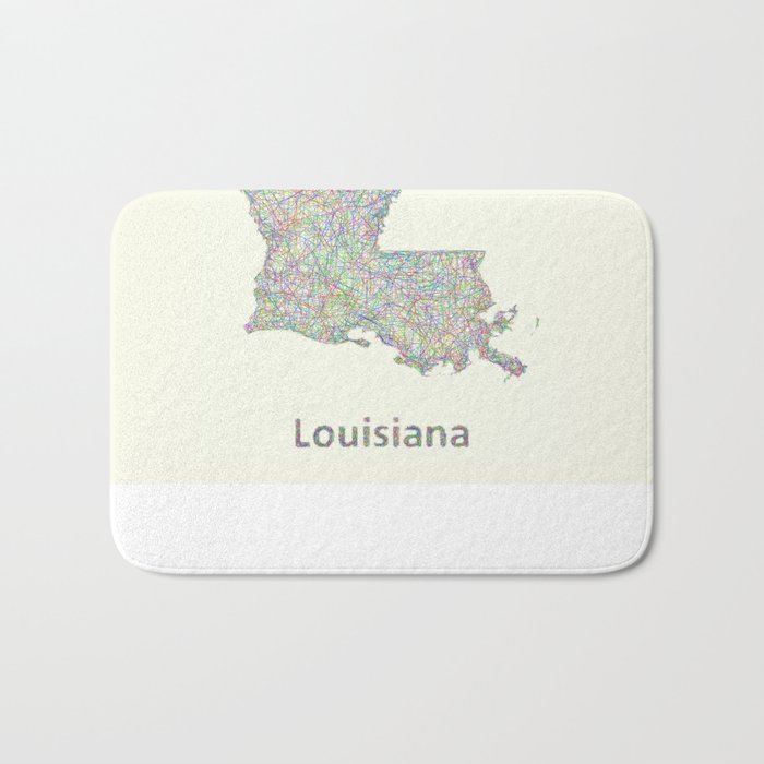Louisiana map Bath Mat