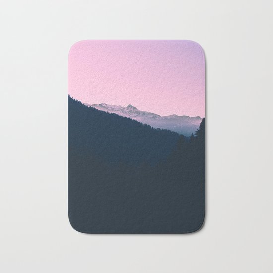 Pastel Mountains Bath Mat