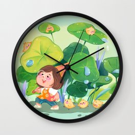 Under the leaves Wall Clock