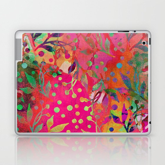 Tropical Summer colorful botanical pattern Laptop & iPad Skin