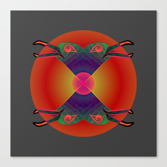 Red Kiss / Love Symbol / Pattern 12-01-17 Canvas Print