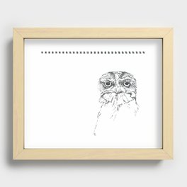 Grumpy Feathers Recessed Framed Print