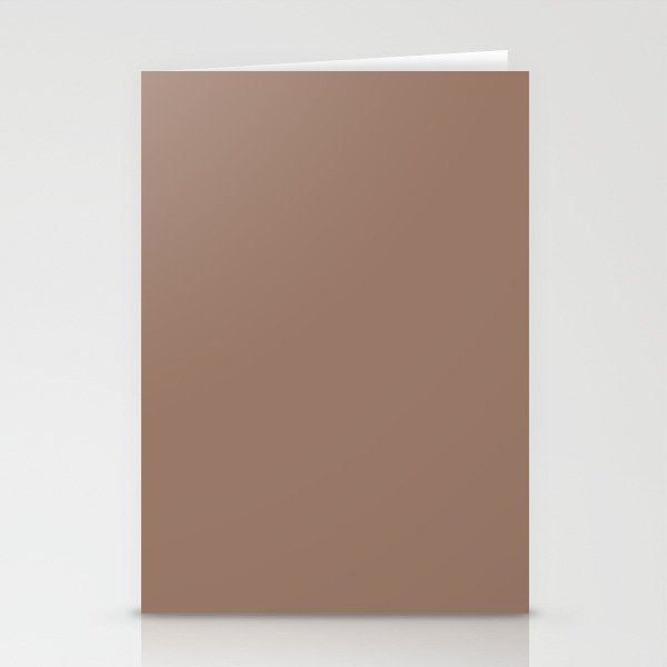 BEAVER color. Brown solid color Stationery Cards