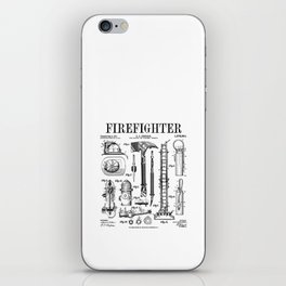 Firefighter Fire Department Fireman Vintage Patent Print iPhone Skin