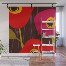 Red Poppy Flowers by Friztin Wall Mural