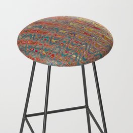 Surrealistic Zigzag Pattern  Bar Stool