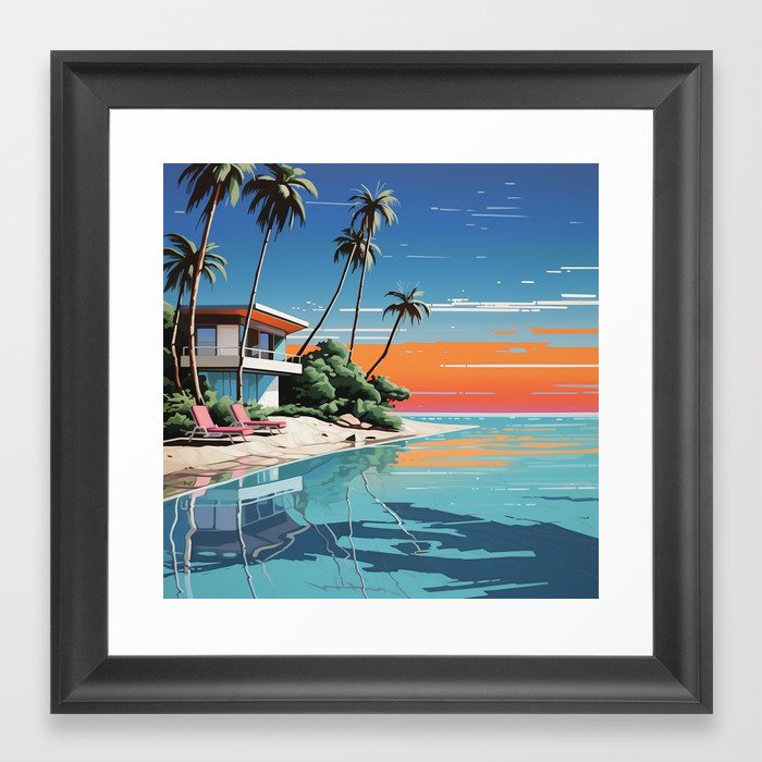 Oceanic Glow Framed Art Print