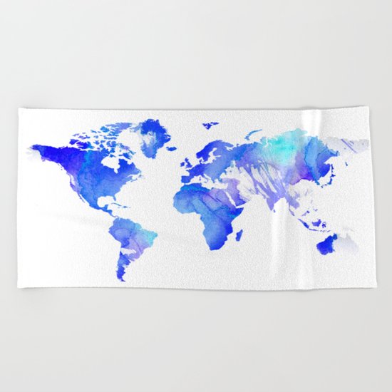 Watercolour World Beach Towel