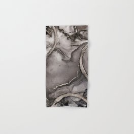 Ink Texture Neutral Grey Abstract Painting Hand & Bath Towel