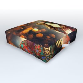 Ganesha Outdoor Floor Cushion | Sense, Black And White, Aum, Hamsa, Buddhism, Power, Reiki, Powerfull, Acrylic, India 