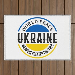 World Peace Ukraine We Can Be Greater Together Outdoor Rug