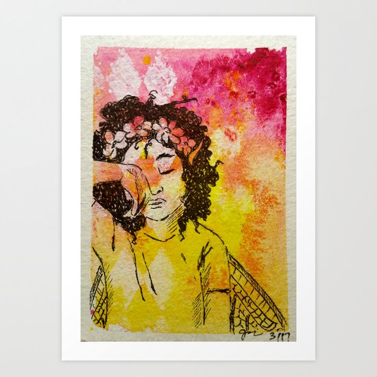 Is It Sunrise Already? ( Sleepy Fairy ) Art Print