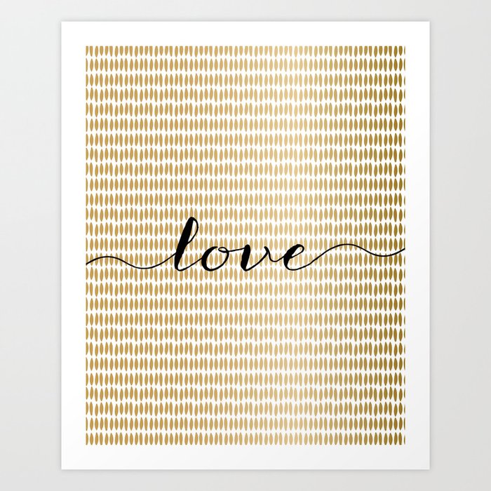Love Gold Art Print